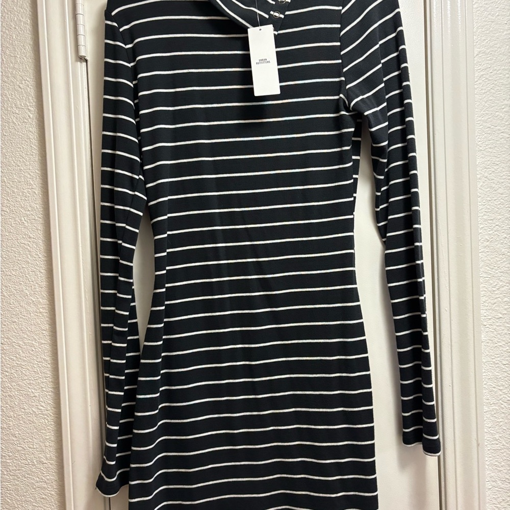 Striped Black and White Dress